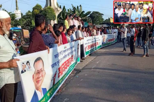 সিলেট-ফেঞ্চুগঞ্জ সড়ক দ্রুত সং স্কা র করা না হলে সড়ক ভবন ঘেরাও!