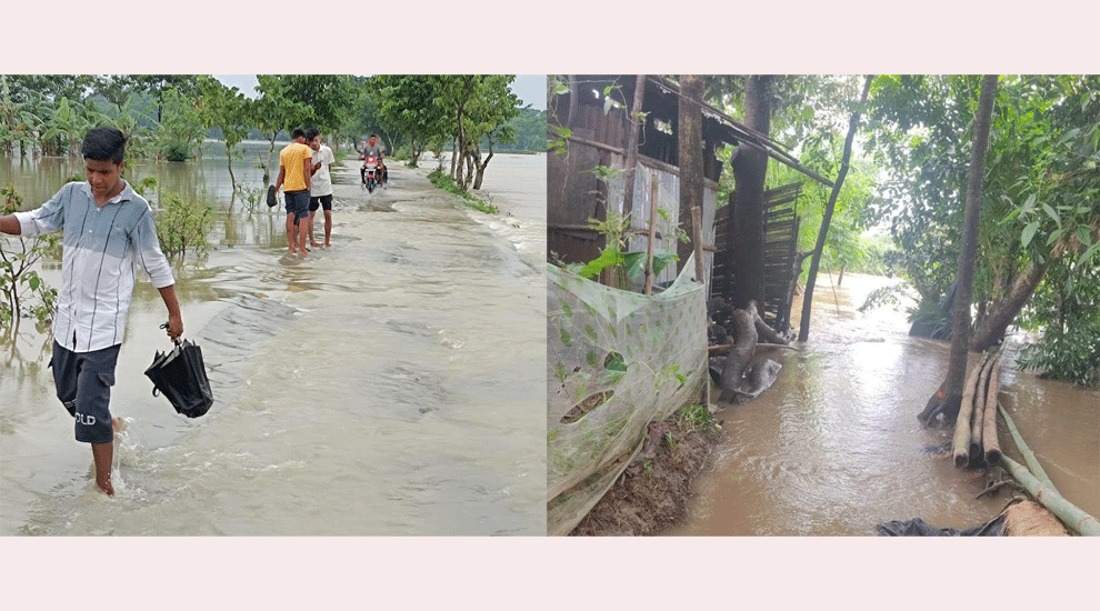 পাহাড়ি ঢলে দোয়ারাবাজার প্লাবিত