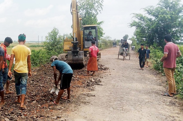 বানিয়াচং-হবিগঞ্জ আঞ্চলিক সড়কের সংস্কার কাজ শুরু