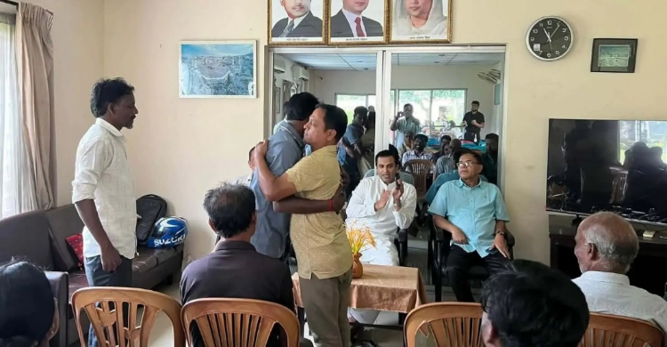 মাধবপুরে এমপি পুত্রের  হস্তক্ষেপে শান্তি ফিরে এল চা বাগানে