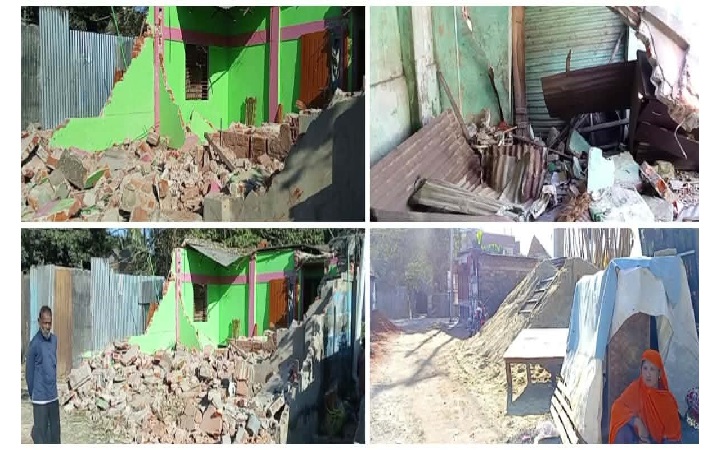 মাধবপুরে নোটিশ ছাড়া উচ্ছে*দ অভি*যান  চালিয়ে দুটি পরিবারকে ঘ*রছাড়া করার অভি*যোগ