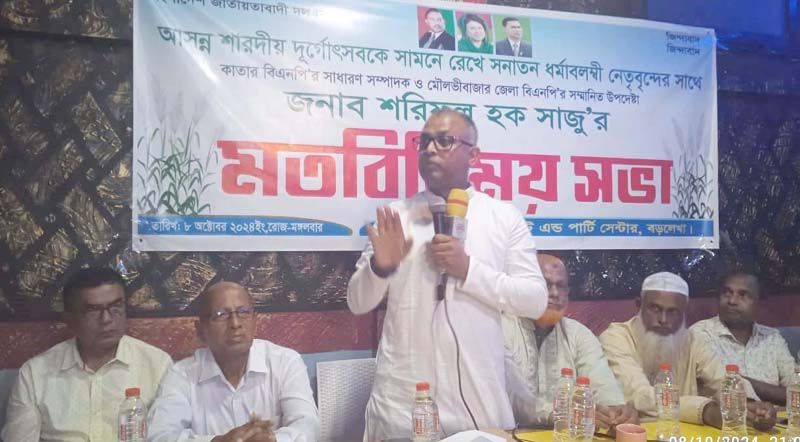 সনাতন ধর্মাবলম্বীদের সঙ্গে বিএনপি নেতার মতবিনিময়