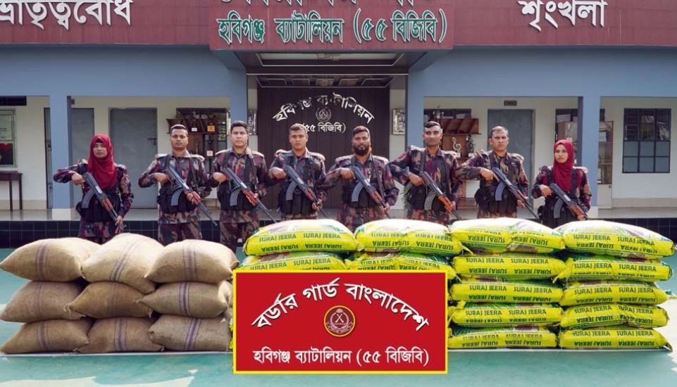 হবিগঞ্জে ৬৮ লাখ টাকার ভা*রতীয় পণ্য জ*ব্দ