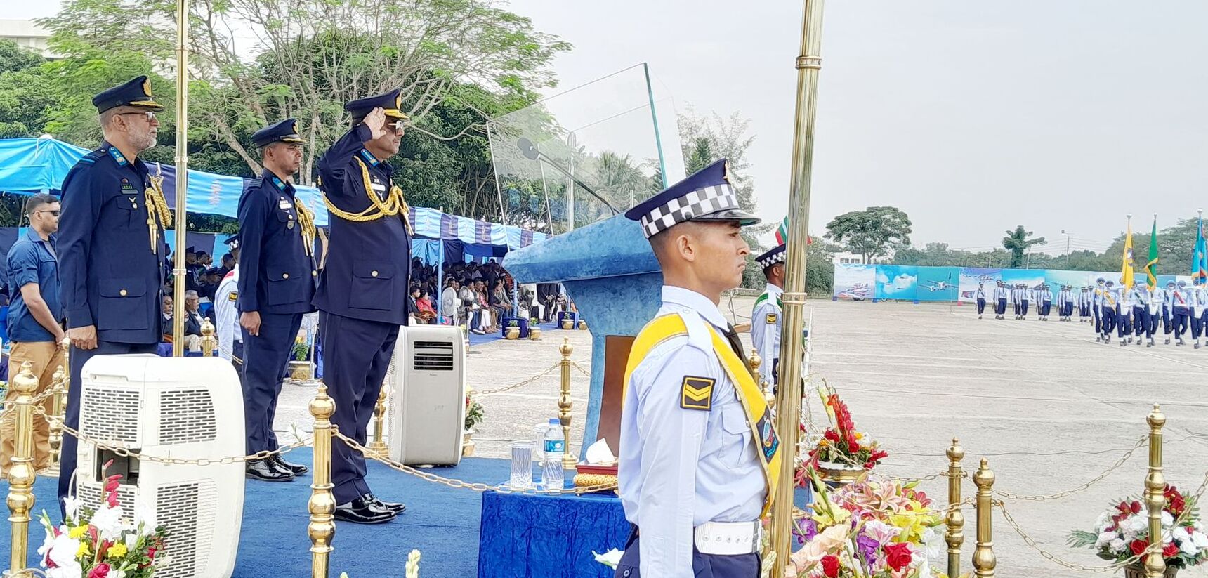 বাংলাদেশ বিমান বাহিনীর নব বিমানসেনা দলের প্রশিক্ষণ সমাপনী কুচকাওয়াজ অনুষ্ঠিত