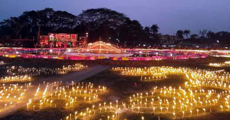 এক লাখ মোমবাতি জ্বালিয়ে ভাষা শহীদদের স্মরণ