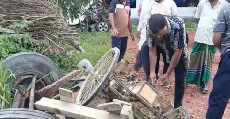 ফরিদপুরের ভাঙ্গায় সড়ক দু র্ঘ ট না য় ভ্যান আরোহী নি হ ত