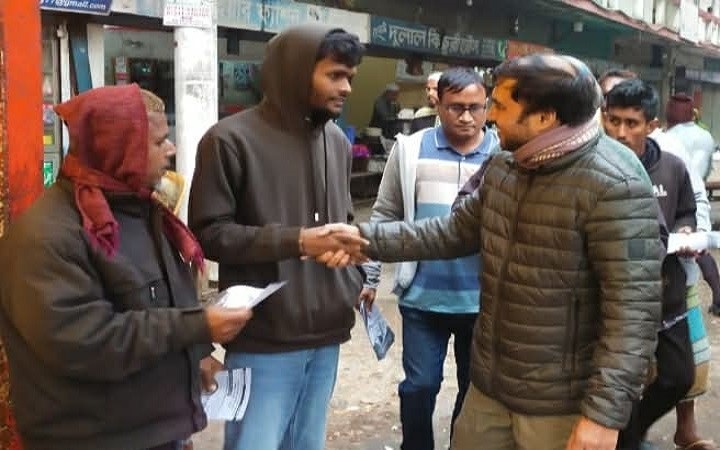 সিলেট-১ আসনে বাসদ মনোনীত প্রার্থী প্রণব জ্যোতি পালের কুশল বিনিময়