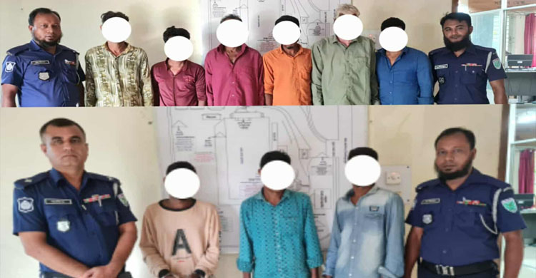 বড়লেখায় পুলিশের বিশেষ অভিযান, পরোয়ানাভুক্ত ৬ আসামিসহ ৯জন গ্রে প্তা-র
