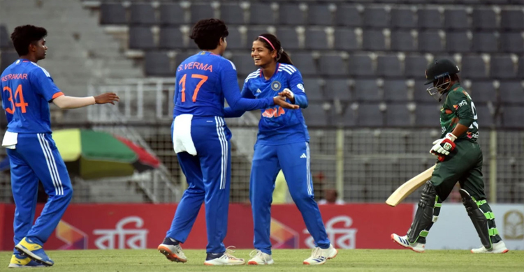 সিলেট আন্তর্জাতিক স্টেডিয়ামে বৃষ্টি আইনে জয় পেয়েছে ভারত