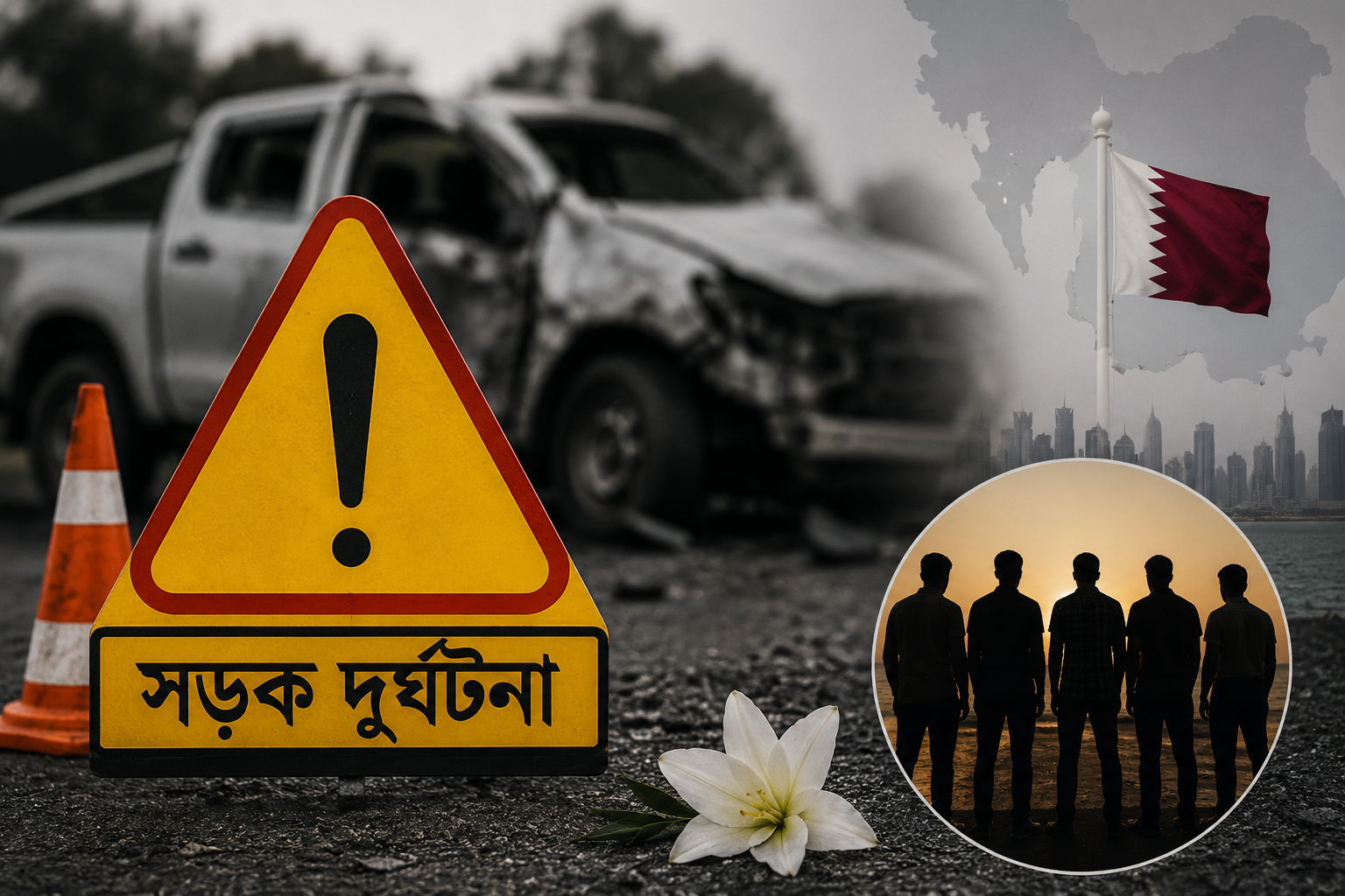 কাতারে সড়ক দুর্ঘটনায় কানাইঘাটের ৫ প্রবাসী যুবক নিহত