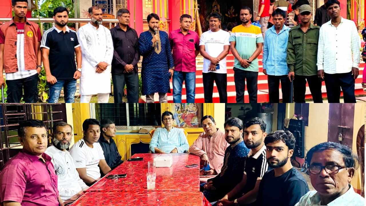 বড়লেখায় নিসচার বিভিন্ন পূজামন্ডপ পরিদর্শন ও সচেতনতামূলক প্রচারাভিযান 