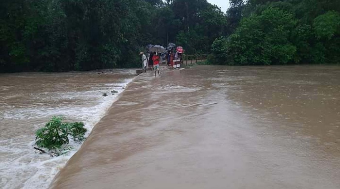 চুনারুঘাটে নিম্নাঞ্চল প্লাবিত,বাড়ছে দুর্ভোগ