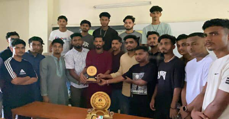 জগন্নাথপুরে ছাত্রদল নেতাকে বিদায়ী সংবর্ধনা