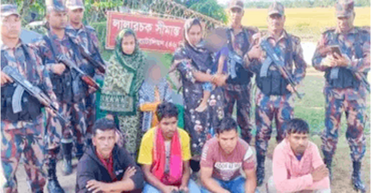 কুলাউড়ায় মানবপাচারকারীর বাড়িতে বিজিবির অভিযান, আ ট ক ৮
