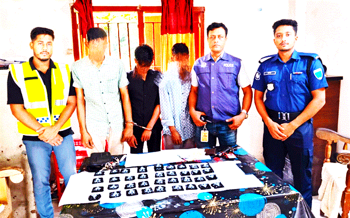 বিয়ানীবাজারে ৭ হাজার ৫০০ পিস ই*য়াবাসহ তিনজন আ*টক