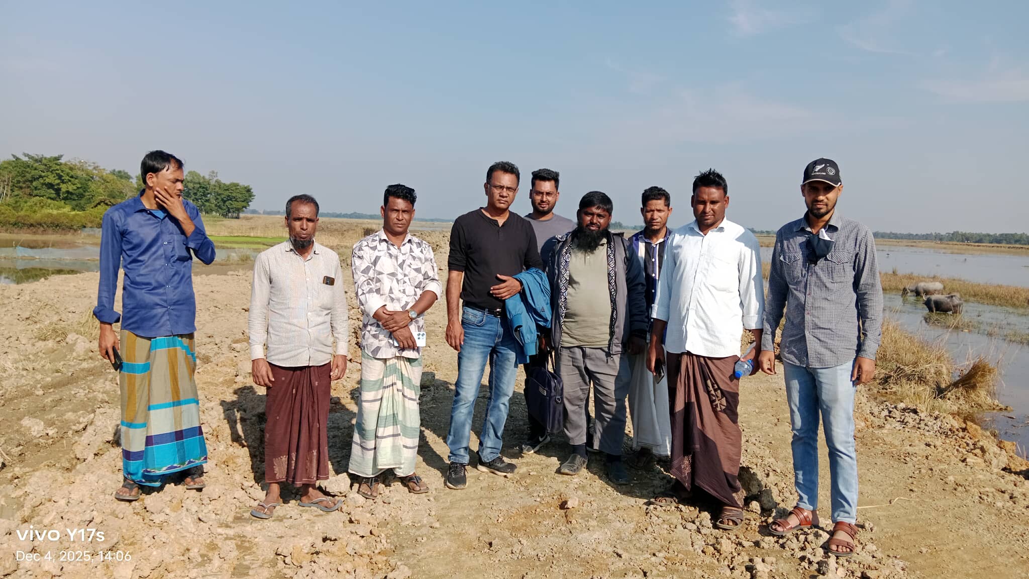 গোয়াইনঘাটে বাঁধ প্রকল্পের নির্মাণকাজ পরিদর্শন