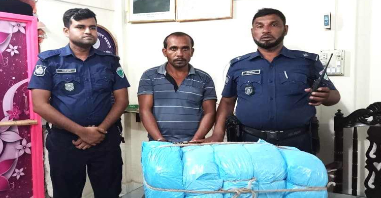 মাধবপুরে ১০ কেজি গাঁ*জাসহ আ ট ক ১