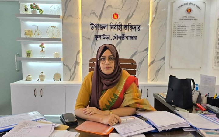 কুলাউড়ায় নবাগত ইউএনও সানজিদা আক্তারের দায়িত্বভার গ্রহণ