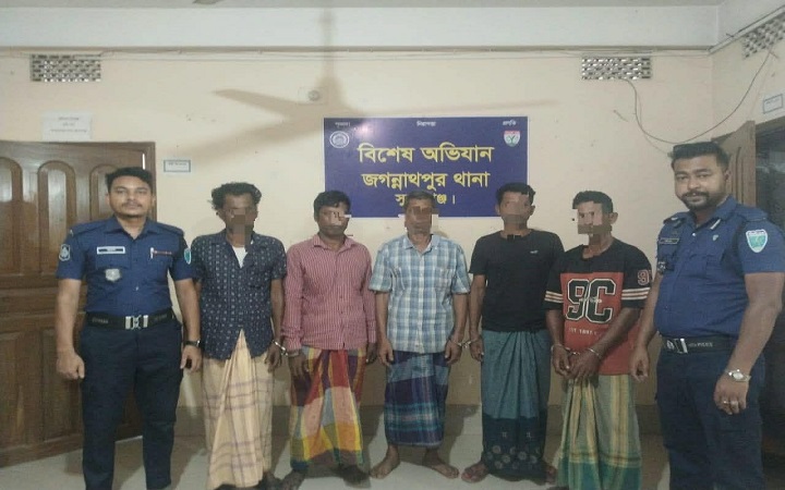 জগন্নাথপুরে  প/রোয়ানাভুক্ত ৫ আ/সামি গ্রে/প্তার