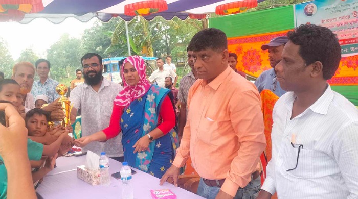 লাখাইয়ে বঙ্গবন্ধু ও বঙ্গমাতা গোল্ডকাপ ফুটবল টুর্নামেন্টের ফাইনাল খেলা ও পুরস্কার বিতরণী
