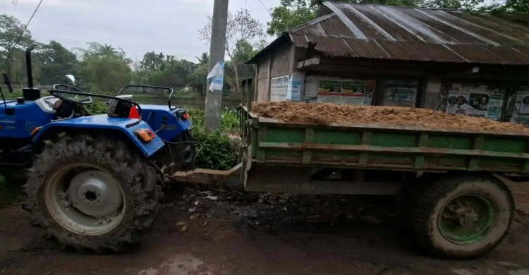 মাধবপুরে অ*বৈ ধ বালু উত্তোলনে জরিমানা, ট্রাক্টর আ ট ক