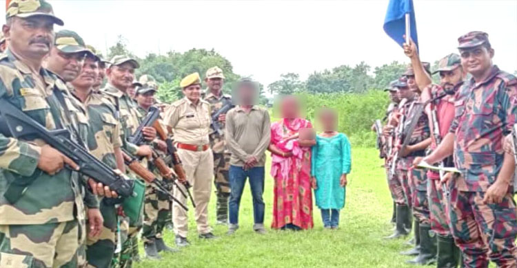মুজিবনগর সীমান্তে দিয়ে একই পরিবারের ৪ জনকে হস্তান্তর করলো বি এস এফ