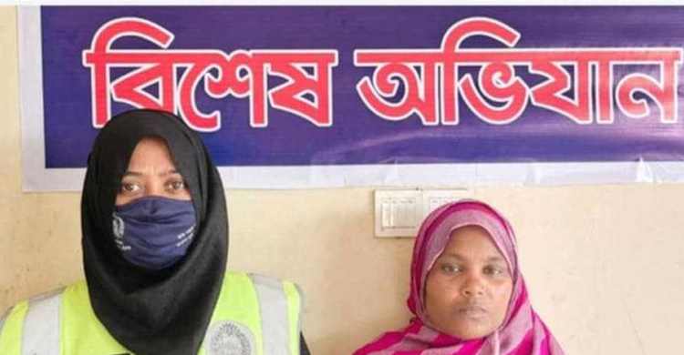 শায়েস্তাগঞ্জে সাজাপ্রাপ্ত মহিলা আসামী গ্রে ফ তা র