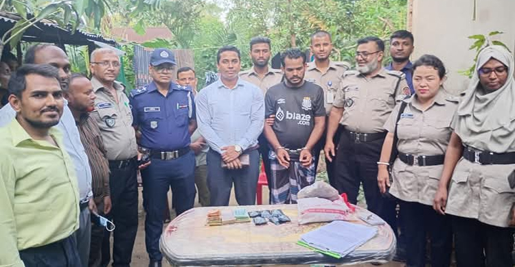 মাধবপুরে বিপুল পরিমাণ মা দ কসহ গ্রে ফ তা র ১ 