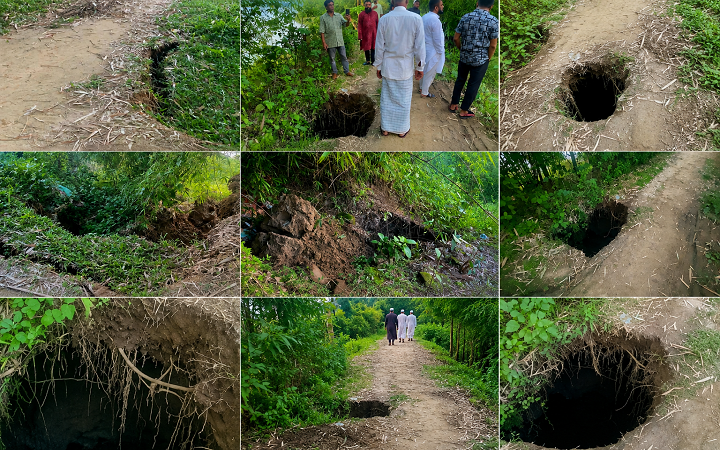 গোলাপগঞ্জে হুমকির  মুখে বিস্তীর্ণ এলাকা