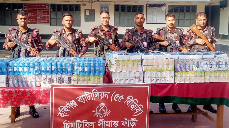 হবিগঞ্জে ২১ লাখ টাকার পণ্য জ*ব্দ