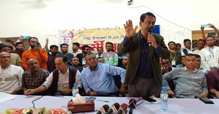 শাল্লায়  জাতীয়তাবাদী শ ক্তি ঐক্য*বদ্ধ: কলিম উদ্দিন মিলন