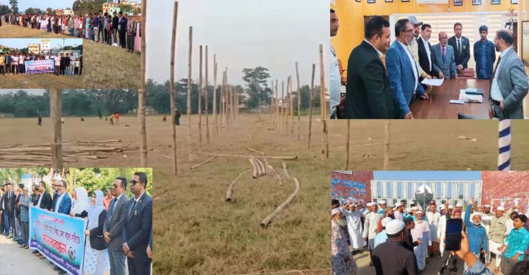 সুনামগঞ্জে খেলার মাঠে 'মেলা' শহরজুড়ে উ ত্তে জ না