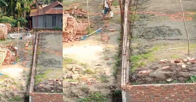 মাধবপুরে আদালতের আদেশ লং ঘ ন করে নির্মানকাজ!