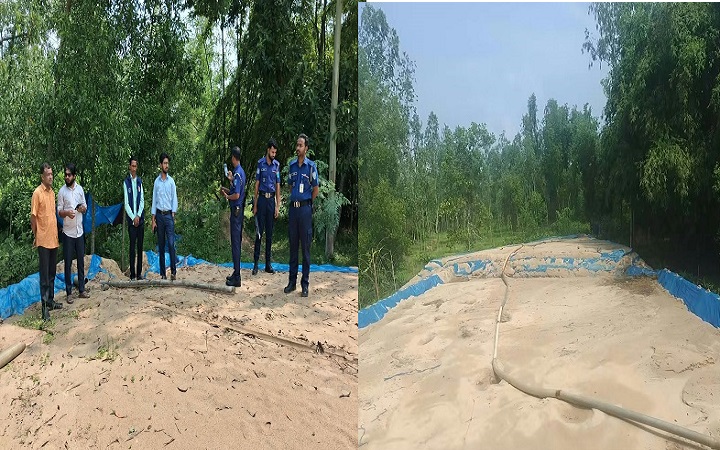 শ্রীমঙ্গলে ১০ হাজার ঘনফুট অ/বৈধ বালু জ/ব্দ