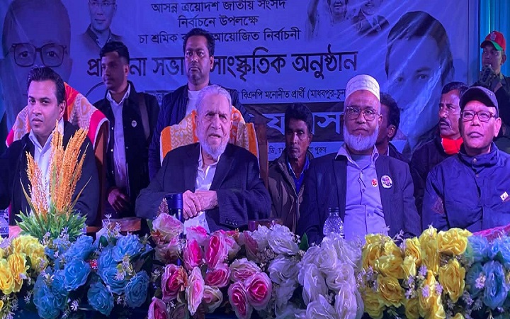 হবিগঞ্জ&ndash;৪ আসনে ২৮ চা বাগানে ধানের শীষের পক্ষে ঐক্যবদ্ধ সমর্থন