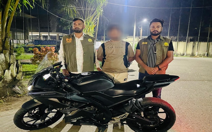 সিলেটে চো*রাই মোটরসাইকেলসহ যুবক গ্রেফ*তার