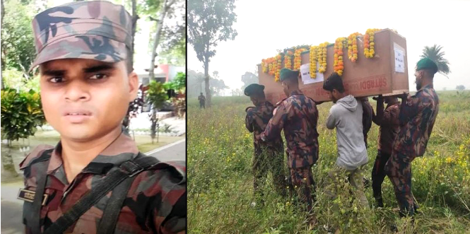 ২ দিন পর নিহত বিজিবি সদস্যের মরদেহ হস্তান্তর করল বিএসএফ