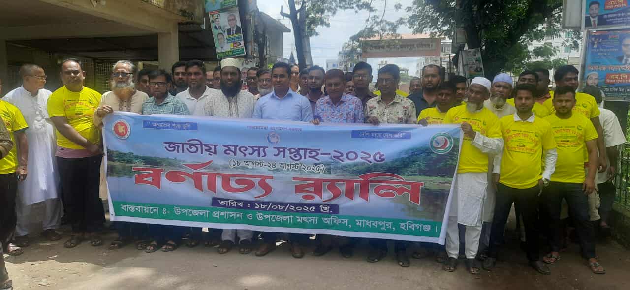 মাধবপুরে জাতীয় মৎস্য সপ্তাহ উপলক্ষে র&zwj;্যালি ও সভা