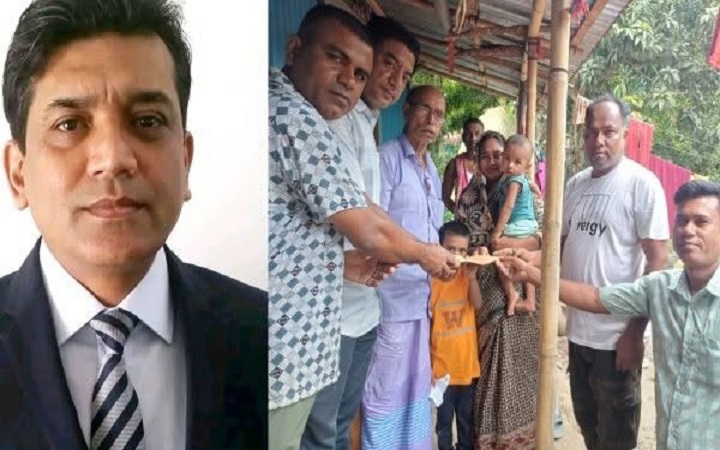 জগন্নাথপুরে নৌ/কাডুবিতে নি/হত চার পরিবারের পাশে প্রবাসী এম এ কাদির