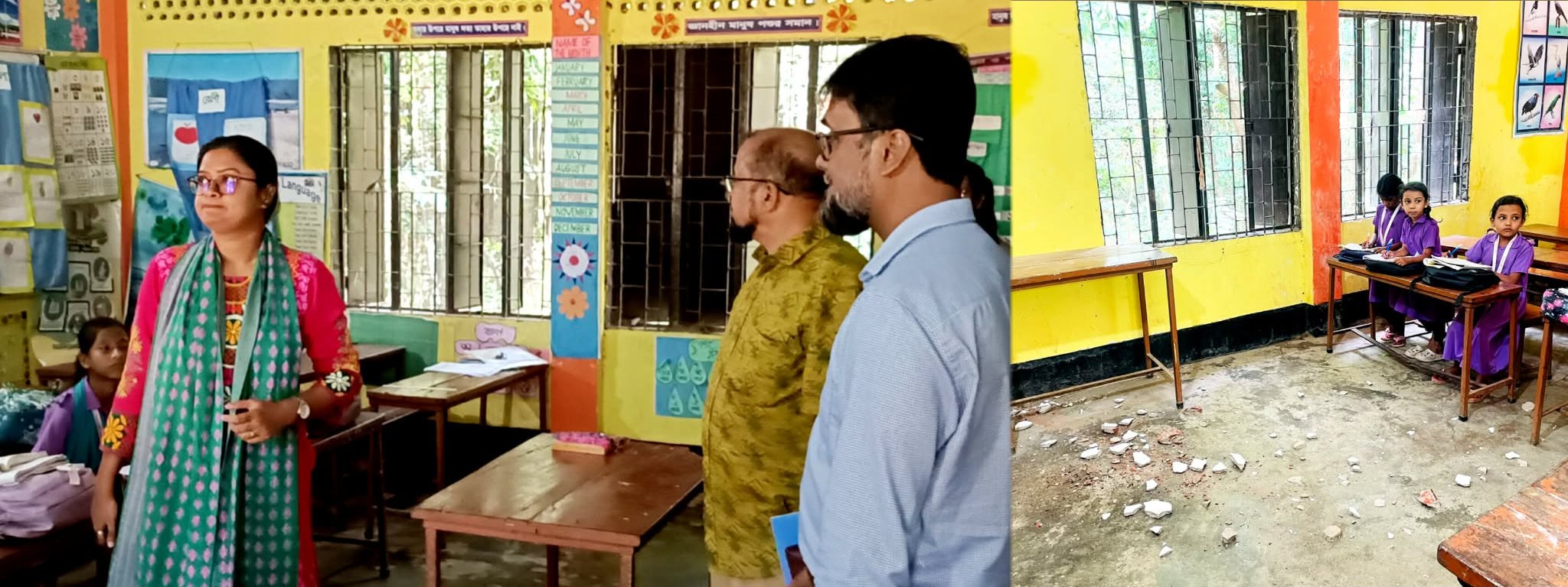 জৈন্তাবার্তায় সংবাদ প্রকাশ: সেই বিদ্যালয় পরিদর্শনে ইউএনও, সংস্কারের উদ্যোগ