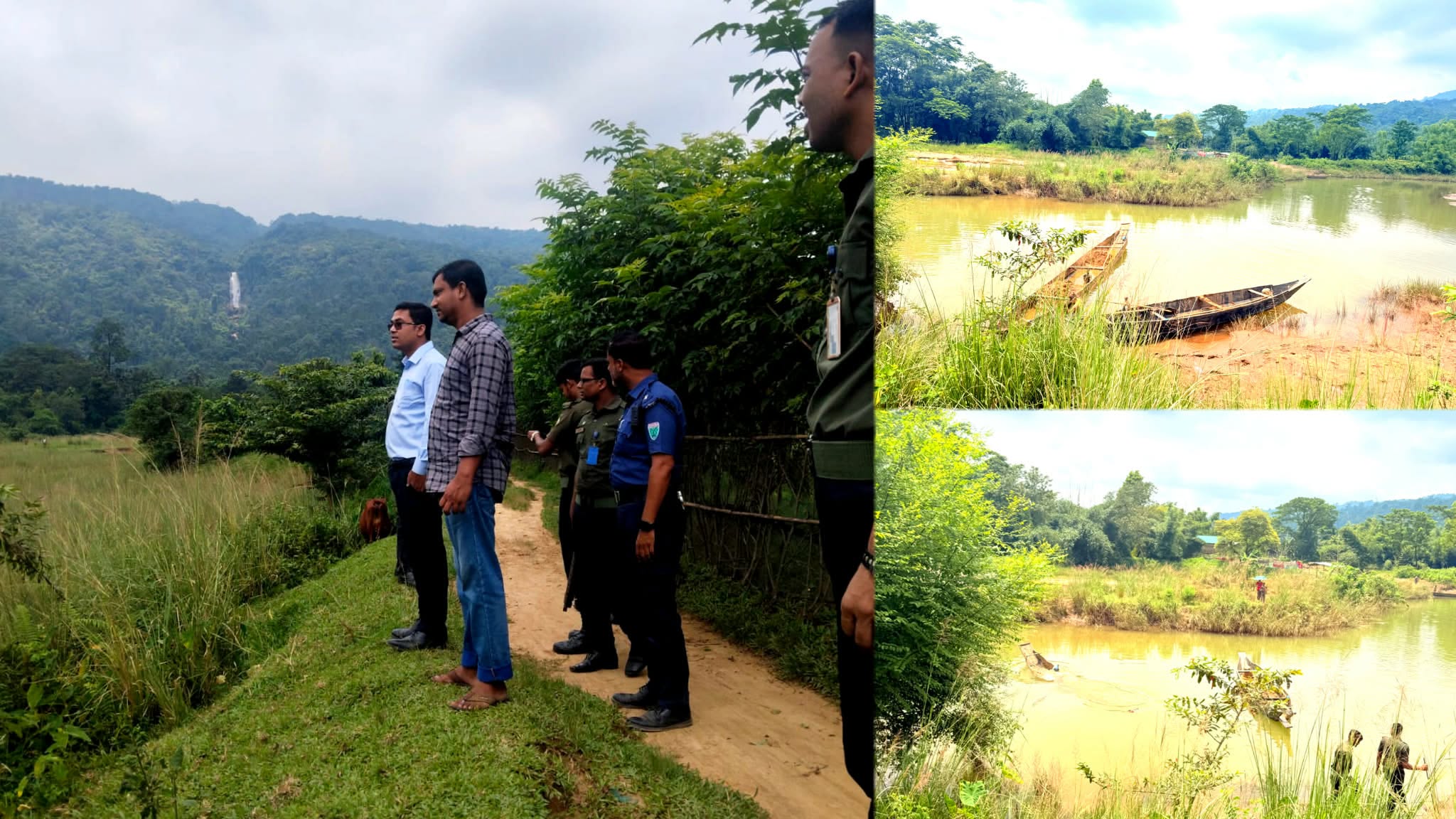 জৈন্তাপুরে বালু উত্তোলনকালে দুই বারকি নৌকা জ'ব্দ
