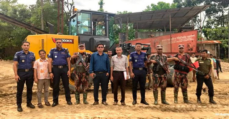 জৈন্তাপুরে রাংপানি নদীতে টাস্কফোর্সের অভিযান, পেলুডার জব্দ