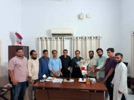 বাণিজ্যমন্ত্রীর সঙ্গে সিলেট জেলা ও মহানগর যুবদলের নেতাদের সৌজন্য সাক্ষাৎ