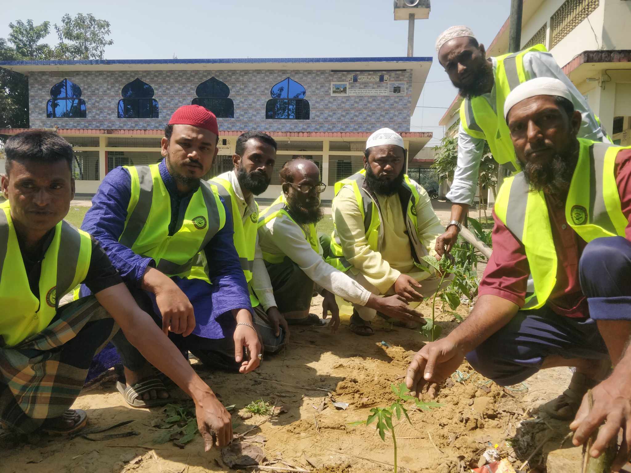 বালাগঞ্জে আল-কাওছার ইসলামী যুব সমাজের উদ্যোগে শতাধিক সবজির চারাগাছ রোপণ