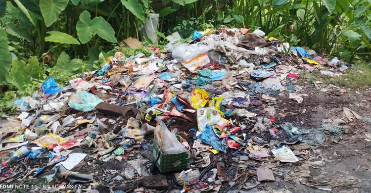 পরিত্যক্ত পুরাতন ভবন এখন ময়লা-আবর্জনার ভাগাড়