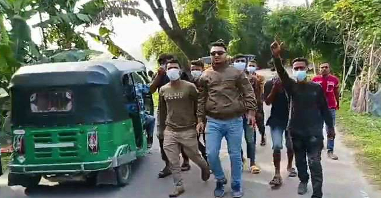 অবরোধের সমর্থনে সুনামগঞ্জে ছাত্রদলের বিক্ষোভ