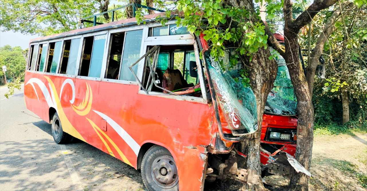 শান্তিগঞ্জে এক বাসকে আরেক বাসের ধাক্কা: আ হ ত ১৭