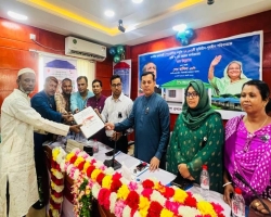 শান্তিগঞ্জে স্বপ্নের ঠিকানা পেলেন আরও ৫০ গৃহহীন পরিবার 