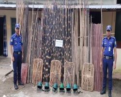 ছাতকে বিপুল পরিমাণ দেশীয় অস্ত্র উদ্ধার