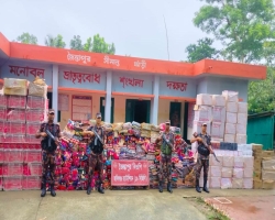 জৈন্তাপুরে ৫ কোটি টাকার ভারতীয় চোরাই মালামাল আটক